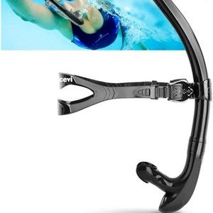 Focevi Swim Snorkel for Lap Swimming,Adult Swimmers Snorkeling Gear  BLACK NIP